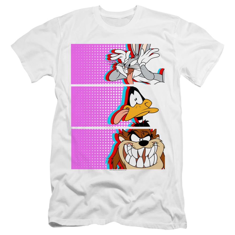 Looney Tunes Tiles Men's Ultra-Soft 30/1 Cotton Slim Short-Sleeve T-Shirt