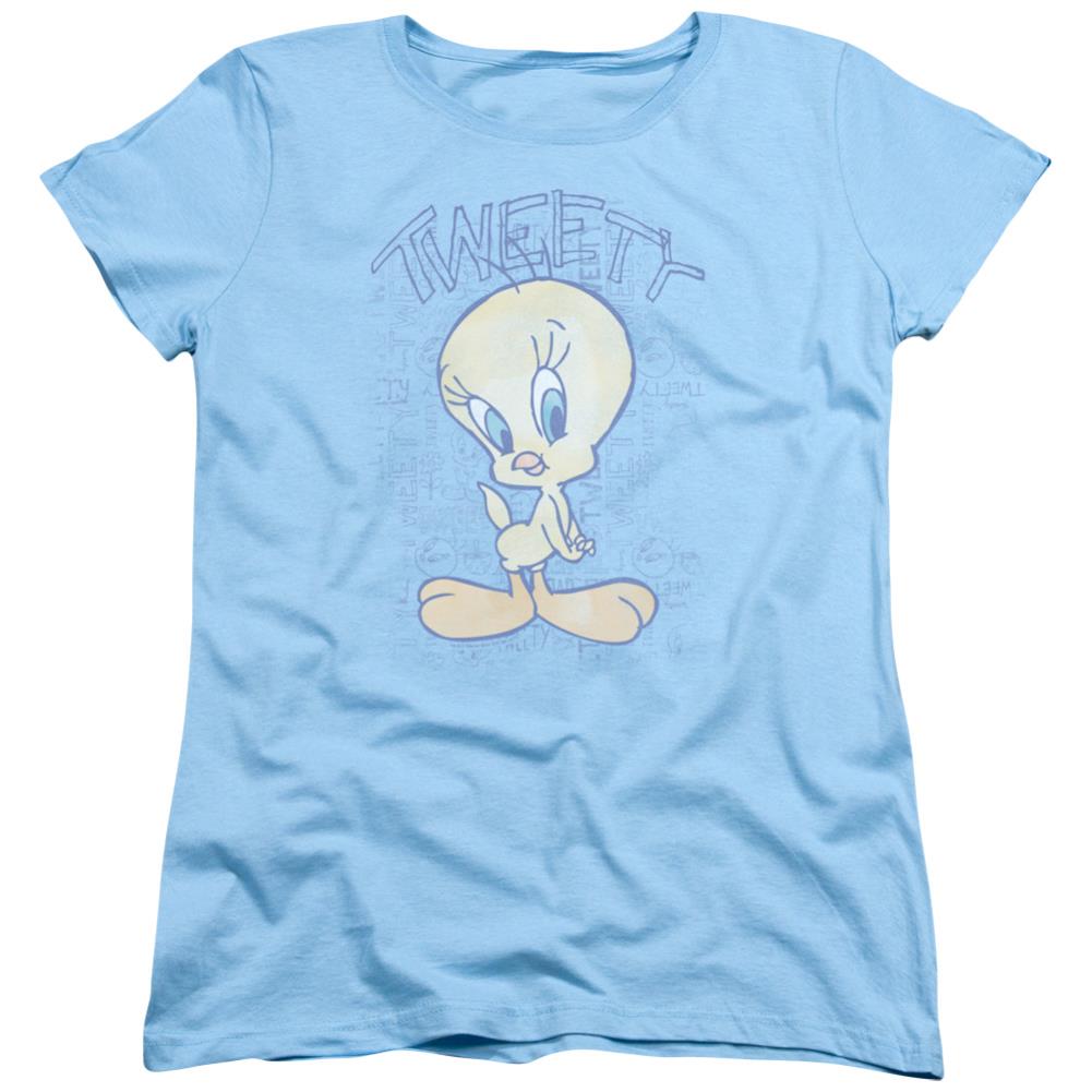 Looney Tunes Tweety Fade Women's 18/1 Cotton Short-Sleeve T-Shirt