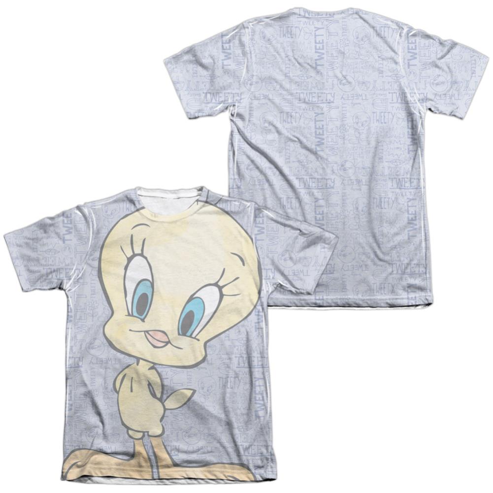 Looney Tunes Tweety Girl (Front/Back Print) Men's Regular Fit Poly Cotton Short-Sleeve T-Shirt
