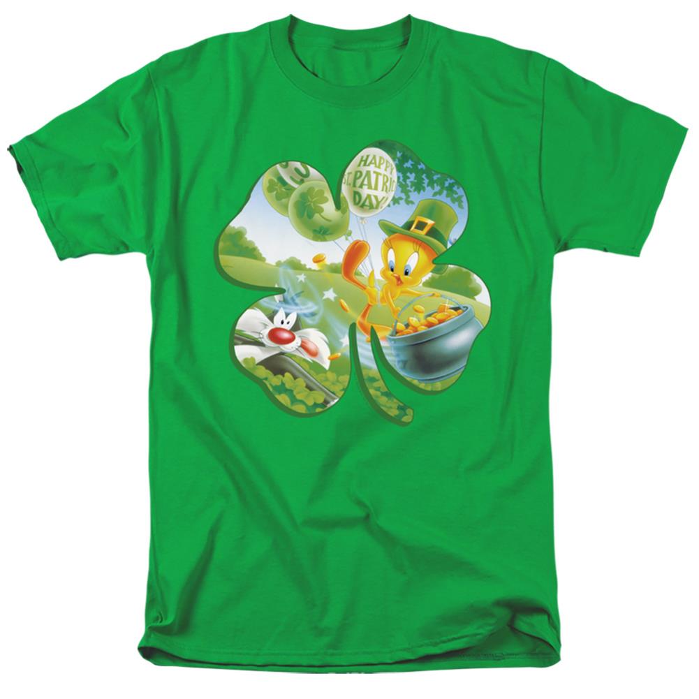 Looney Tunes Tweety Shamrock Men's 18/1 Cotton Short-Sleeve T-Shirt