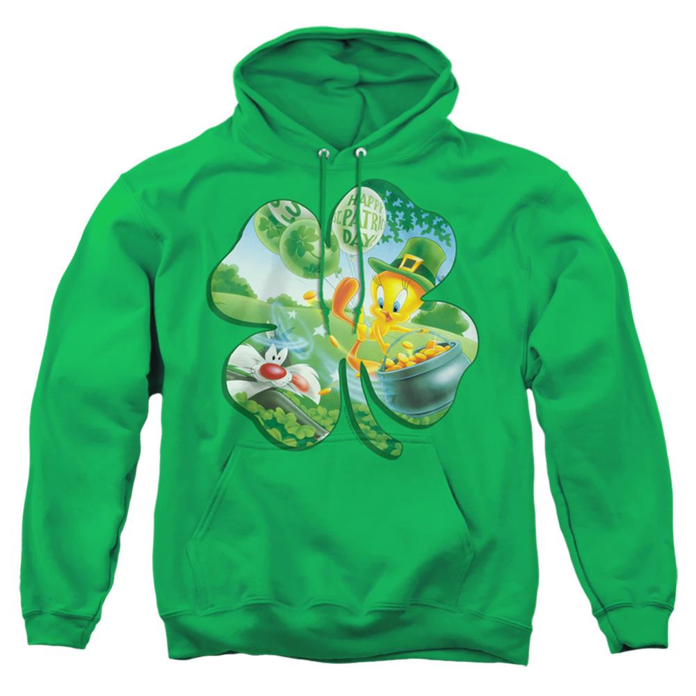 Looney Tunes Tweety Shamrock Men's Pull-Over 75 25 Poly Hoodie