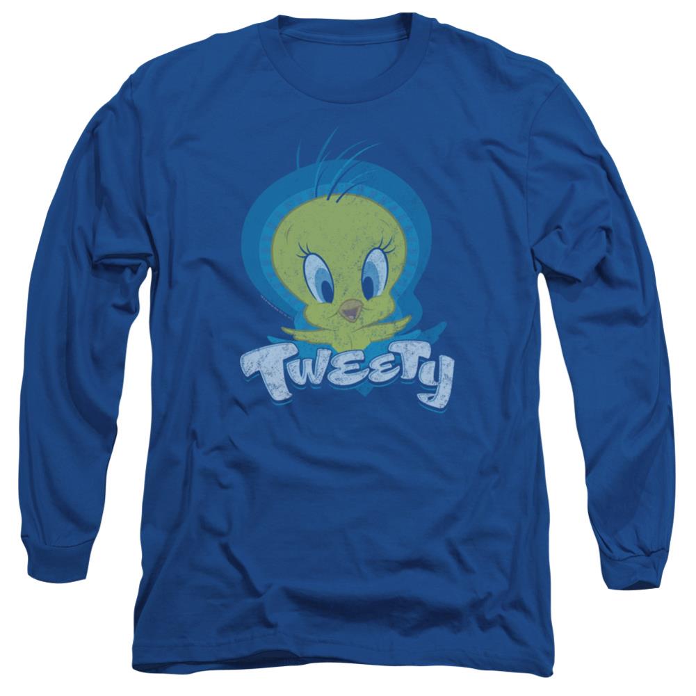 Looney Tunes Tweety Swirl Men's 18/1 Cotton Long-Sleeve T-Shirt