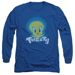 Looney Tunes Tweety Swirl Men's 18/1 Cotton Long-Sleeve T-Shirt