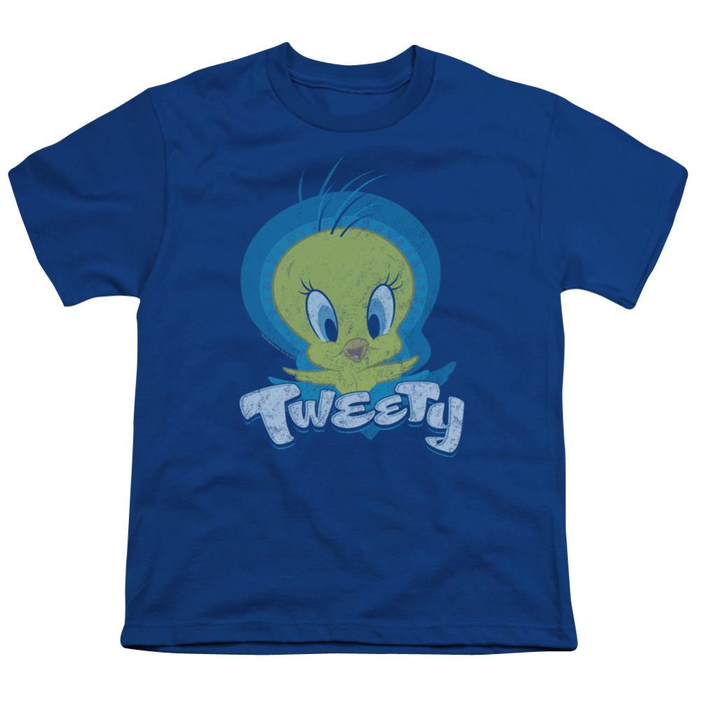 Looney Tunes Tweety Swirl Youth 18/1 100% Cotton Short-Sleeve T-Shirt