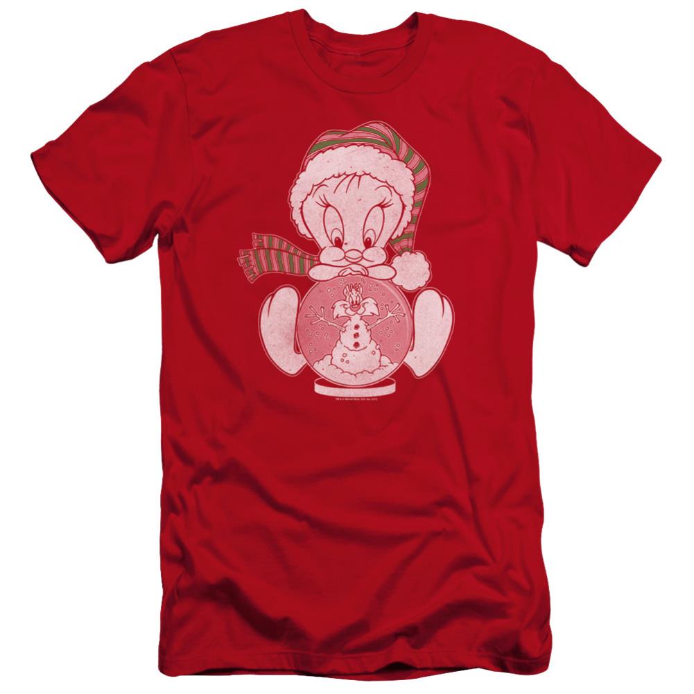 Looney Tunes Tweey Globe Men's Ultra-Soft 30/1 Cotton Slim Short-Sleeve T-Shirt