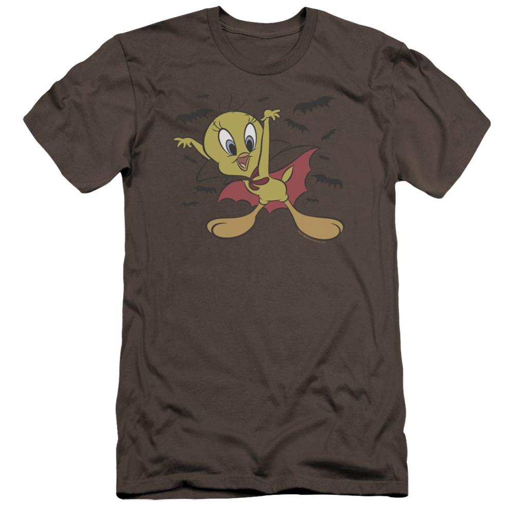Looney Tunes Vampire Tweety Men's Ultra-Soft 30/1 Cotton Slim Short-Sleeve T-Shirt