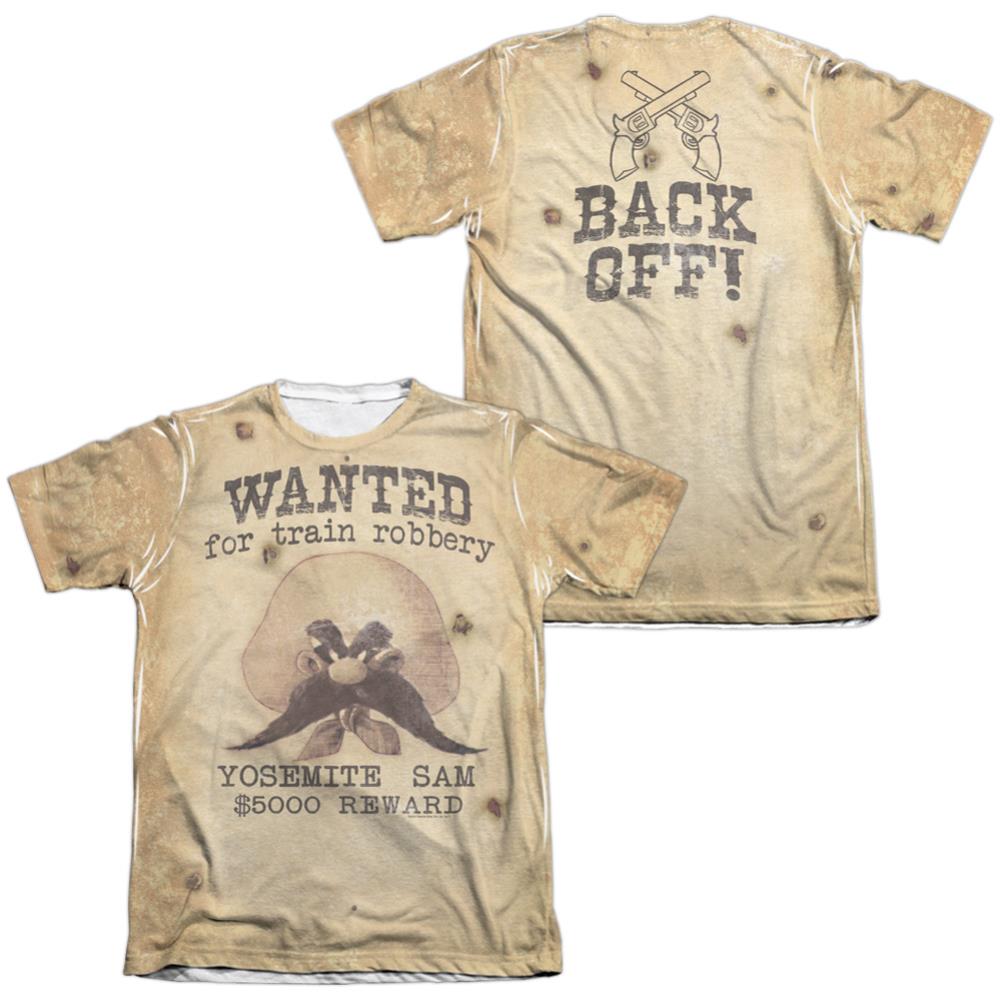 Looney Tunes Wanted (Front/Back Print) Men's Regular Fit Poly Cotton Short-Sleeve T-Shirt