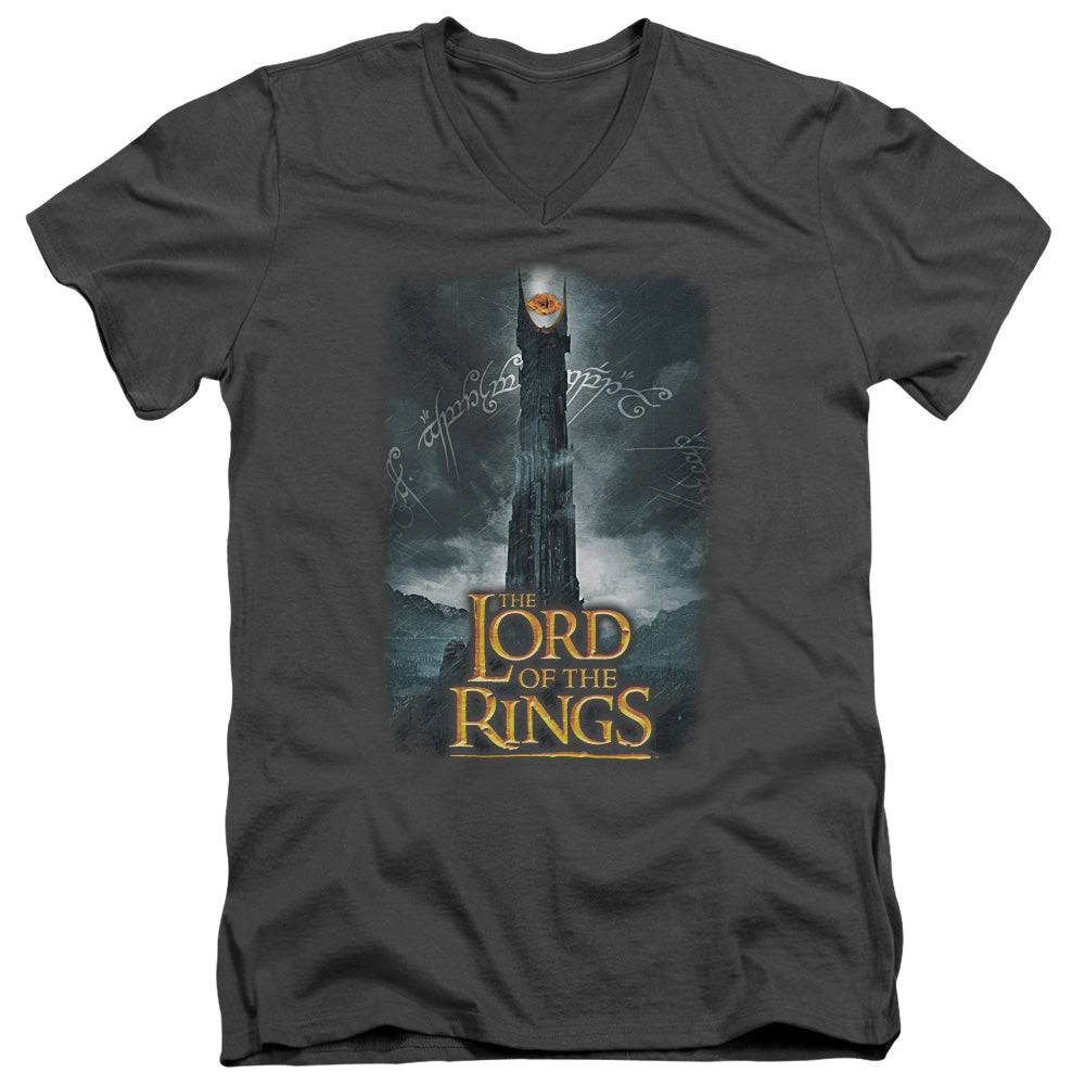 Lord Of The Rings Always Watching Men's 30/1 Cotton Slim V-Neck T-Shirt