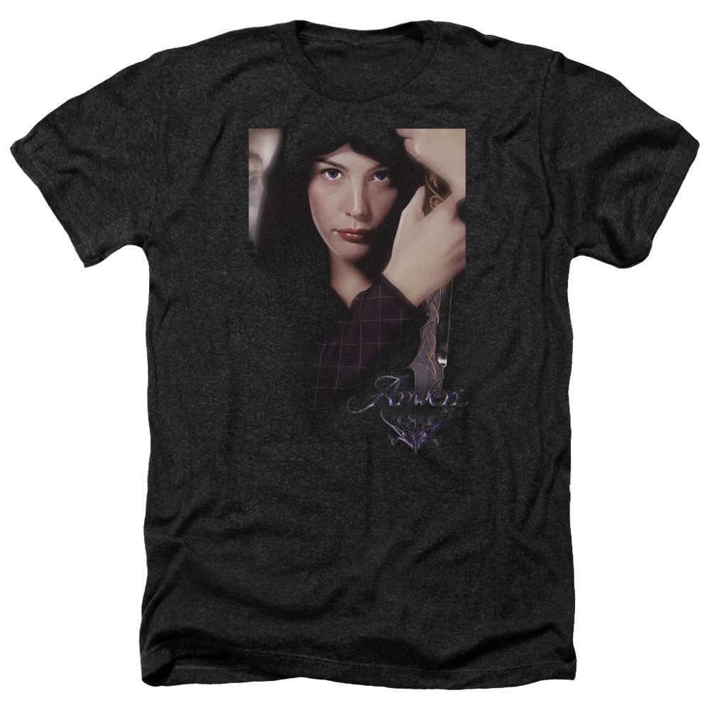 Lord Of The Rings Arwen Men's 30/1 Heather 60 40 Poly Short-Sleeve T-Shirt