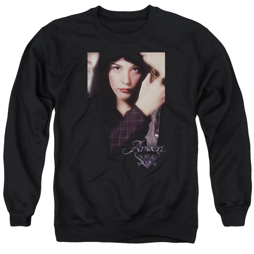 Lord Of The Rings Arwen Men's Crewneck 50 50 Poly Long-Sleeve T-Shirt