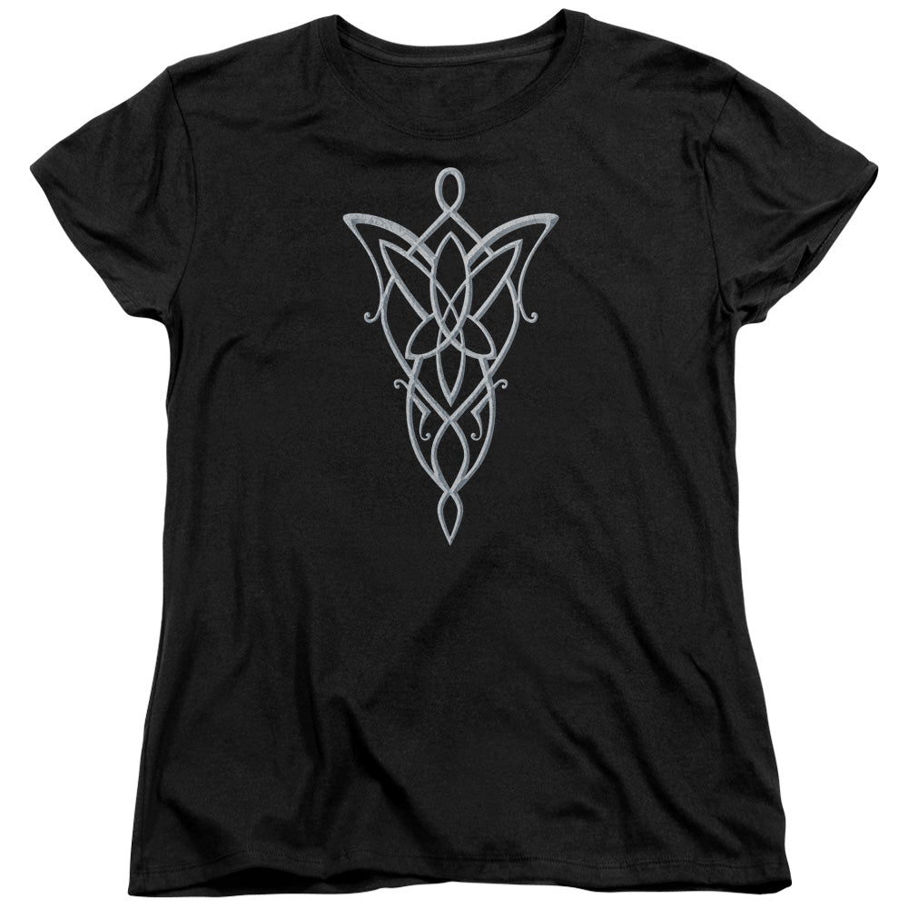 Lord Of The Rings Arwen Necklace Women's 18/1 Cotton Short-Sleeve T-Shirt