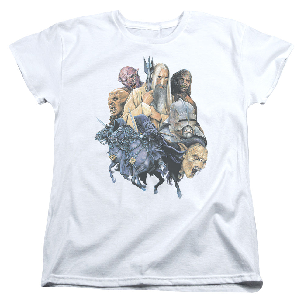 Lord Of The Rings Collage Of Evil Women's 18/1 Cotton Short-Sleeve T-Shirt