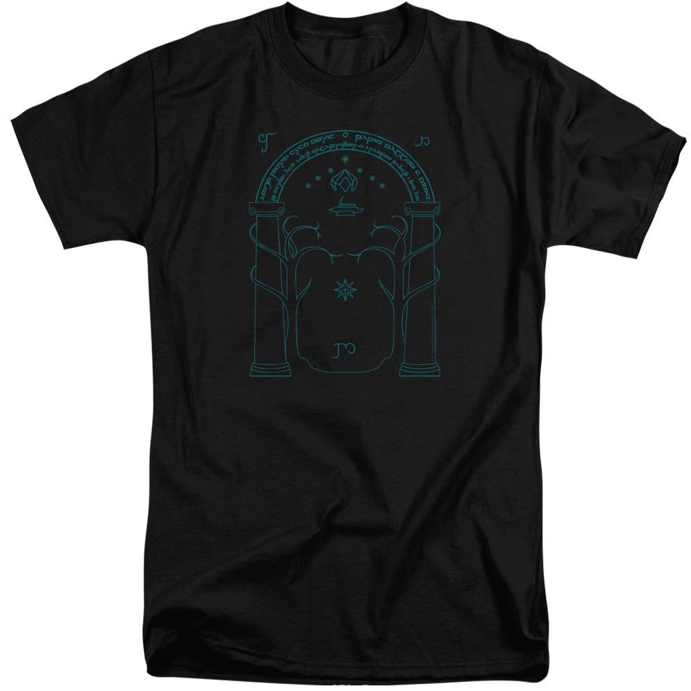 Lord Of The Rings Doors Of Durin Men's 18/1 Tall Cotton Short-Sleeve T-Shirt