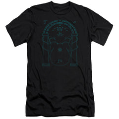 Lord Of The Rings Doors Of Durin Men's Ultra-Soft 30/1 Cotton Slim Short-Sleeve T-Shirt