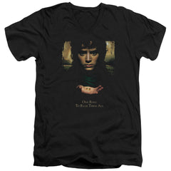 Lord Of The Rings Frodo One Ring Men's 30/1 Cotton Slim V-Neck T-Shirt
