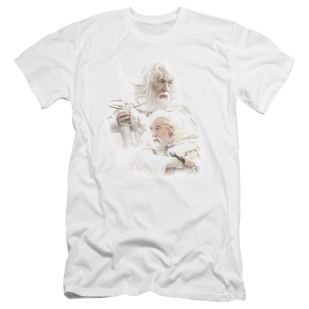 Lord Of The Rings Gandalf The White Men's Ultra-Soft 30/1 Cotton Slim Short-Sleeve T-Shirt