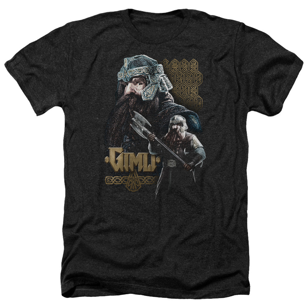 Lord Of The Rings Gimli Men's 30/1 Heather 60 40 Poly Short-Sleeve T-Shirt