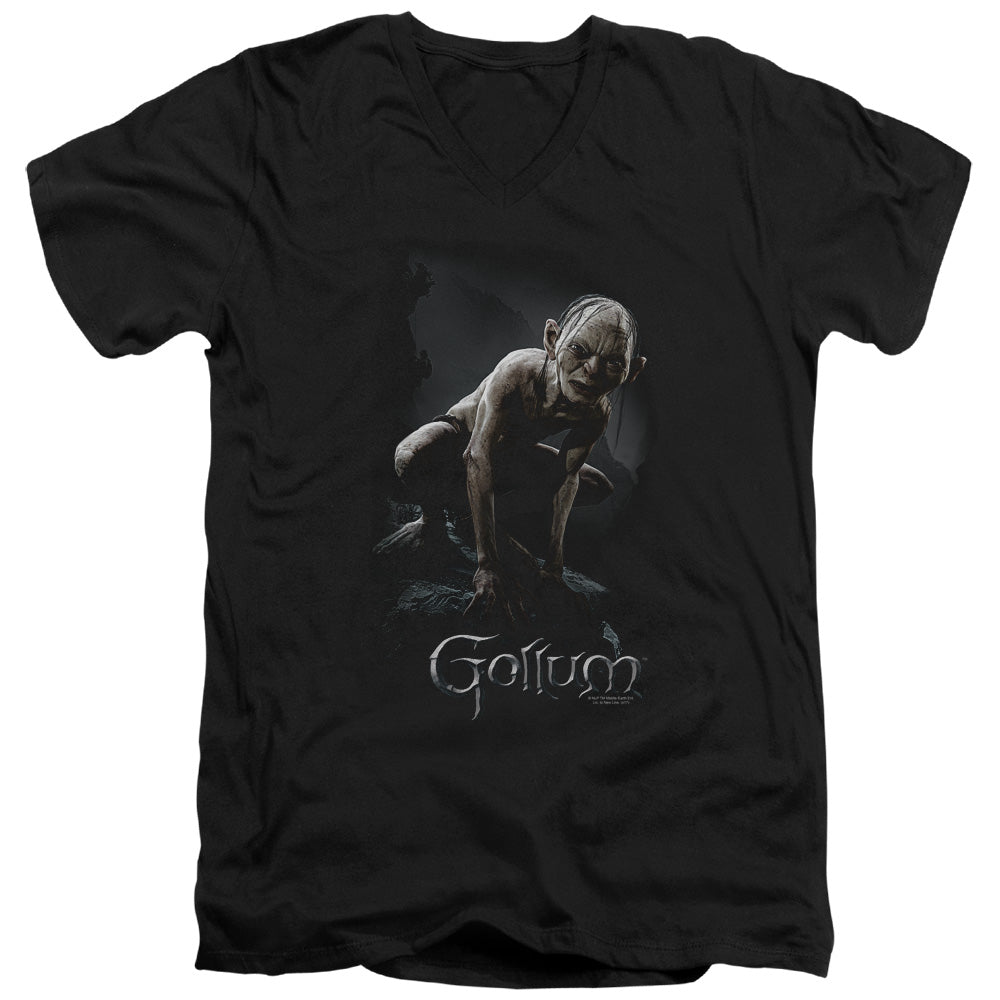 Lord Of The Rings Gollum Men's 30/1 Cotton Slim V-Neck T-Shirt