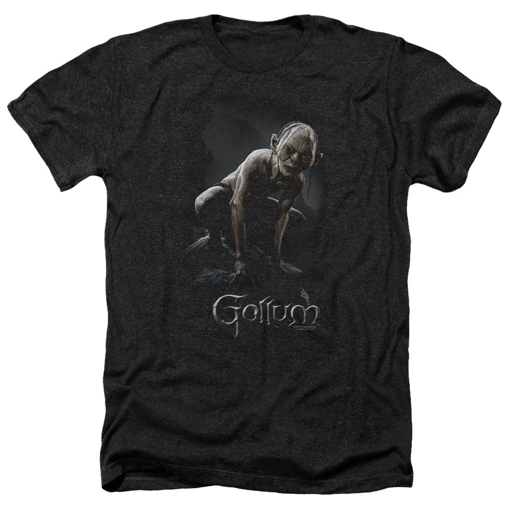 Lord Of The Rings Gollum Men's 30/1 Heather 60 40 Poly Short-Sleeve T-Shirt