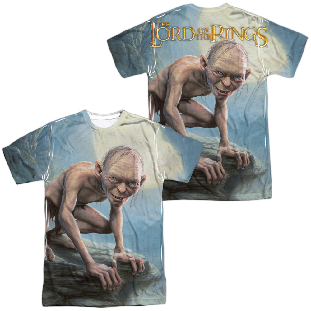 Lord Of The Rings Gollum Moon (Front/Back Print) Men's Regular Fit Polyester Short-Sleeve T-Shirt