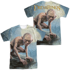 Lord Of The Rings Gollum Moon (Front/Back Print) Men's Regular Fit Polyester Short-Sleeve T-Shirt