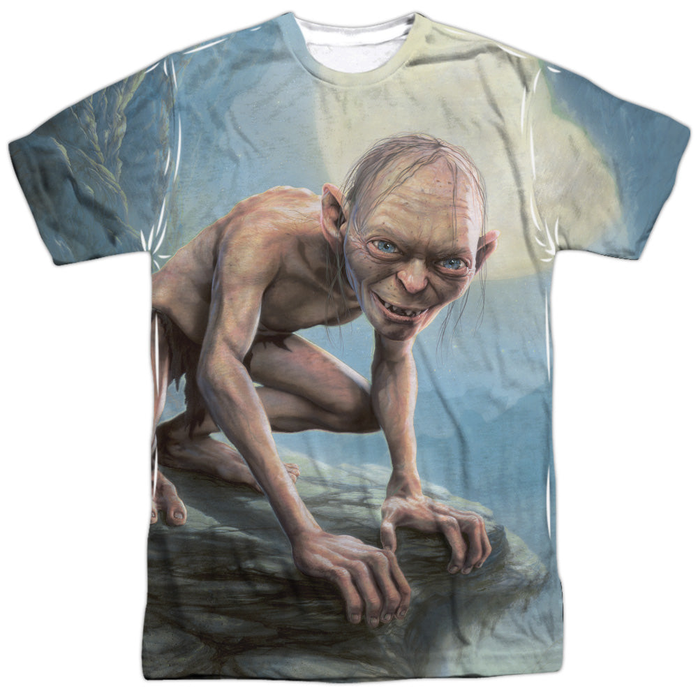 Lord Of The Rings Gollum Moon Men's Regular Fit Polyester Short-Sleeve T-Shirt
