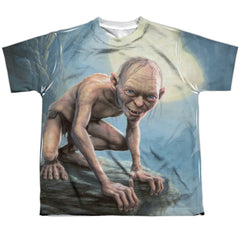 Lord Of The Rings Gollum Moon Youth Regular Fit Poly Short-Sleeve T-Shirt