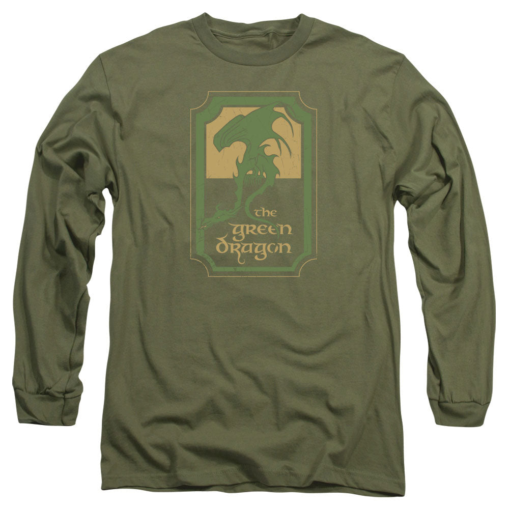 Lord Of The Rings Green Dragon Tavern Men's 18/1 Cotton Long-Sleeve T-Shirt