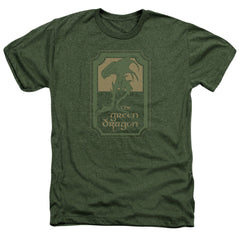 Lord Of The Rings Green Dragon Tavern Men's 30/1 Heather 60 40 Poly Short-Sleeve T-Shirt