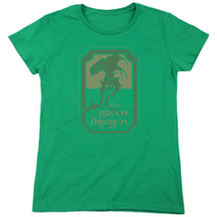 Lord Of The Rings Green Dragon Tavern Women's 18/1 Cotton Short-Sleeve T-Shirt