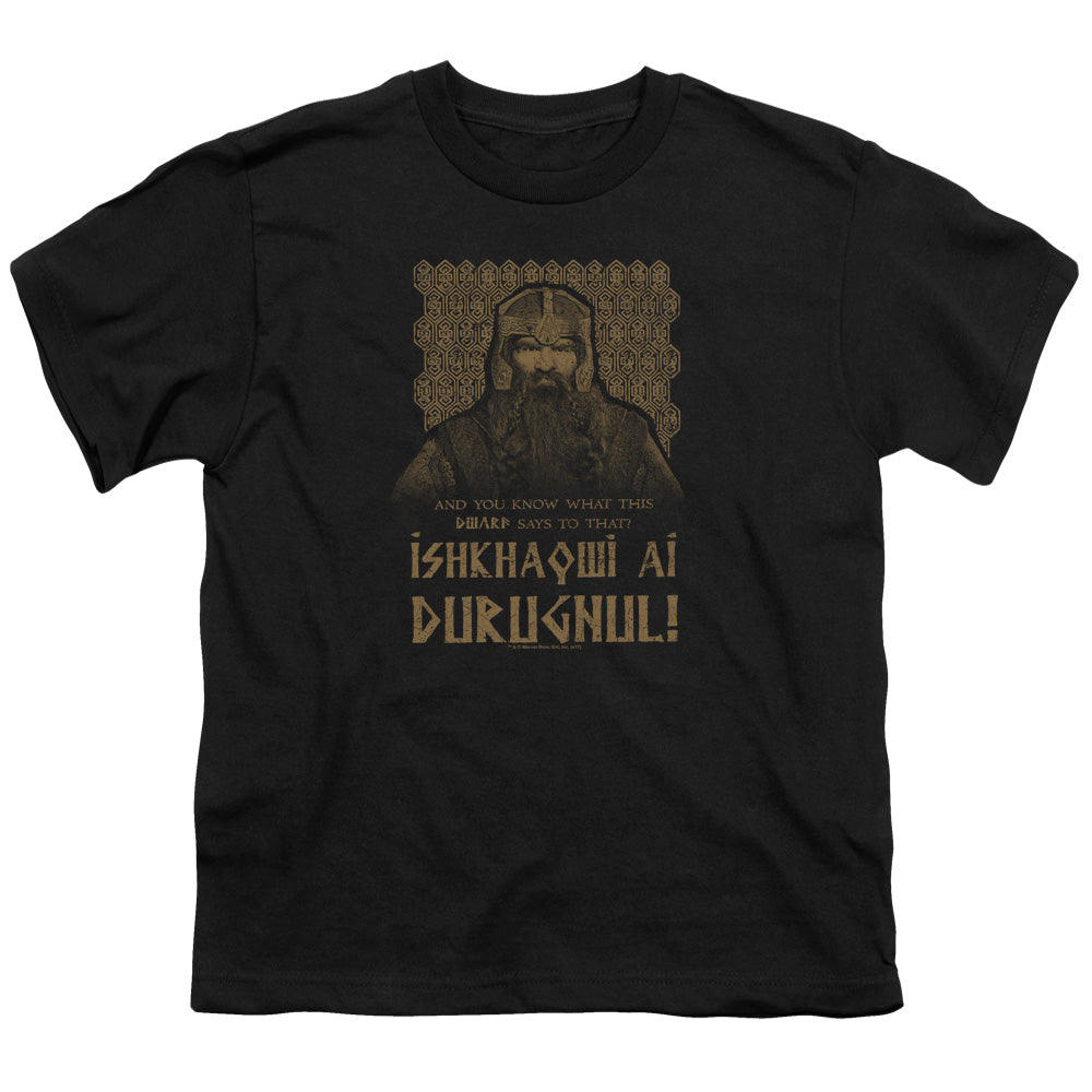 Lord Of The Rings Ishkhaqwi Durugnul Youth 18/1 100% Cotton Short-Sleeve T-Shirt