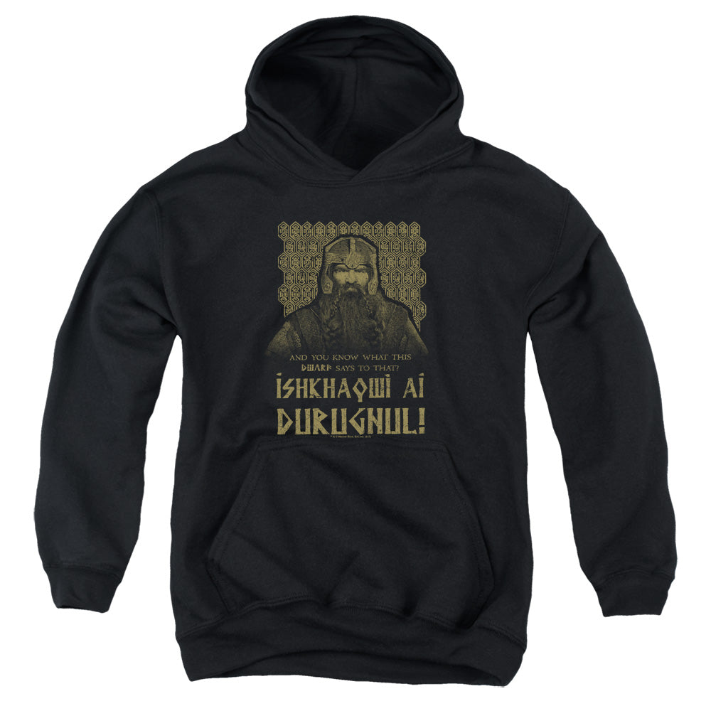 Lord Of The Rings Ishkhaqwi Durugnul Youth Cotton Poly Pull-Over Hoodie