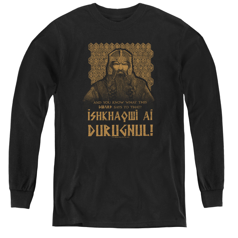 Lord Of The Rings Ishkhaqwi Durugnul Youth Long-Sleeve T-Shirt