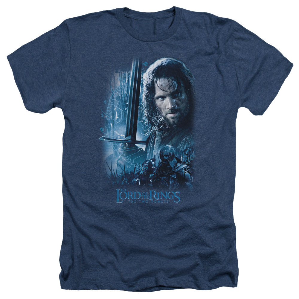 Lord Of The Rings King In The Making Men's 30/1 Heather 60 40 Poly Short-Sleeve T-Shirt