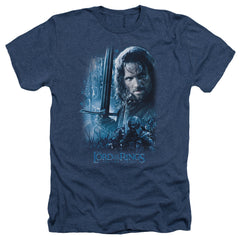 Lord Of The Rings King In The Making Men's 30/1 Heather 60 40 Poly Short-Sleeve T-Shirt
