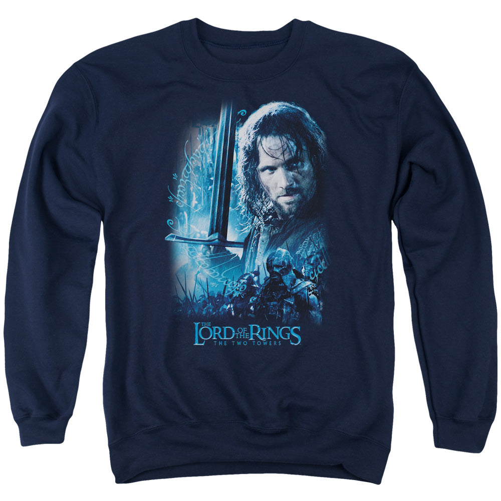 Lord Of The Rings King In The Making Men's Crewneck 50 50 Poly Long-Sleeve T-Shirt
