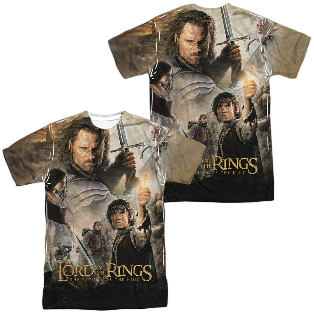 Lord Of The Rings King Poster (Front/Back Print) Men's Regular Fit Polyester Short-Sleeve T-Shirt