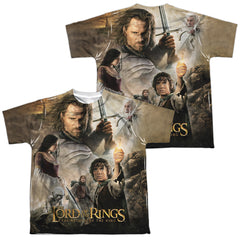 Lord Of The Rings King Poster (Front/Back Print) Youth Regular Fit Poly Short-Sleeve T-Shirt