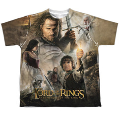 Lord Of The Rings King Poster Youth Regular Fit Poly Short-Sleeve T-Shirt