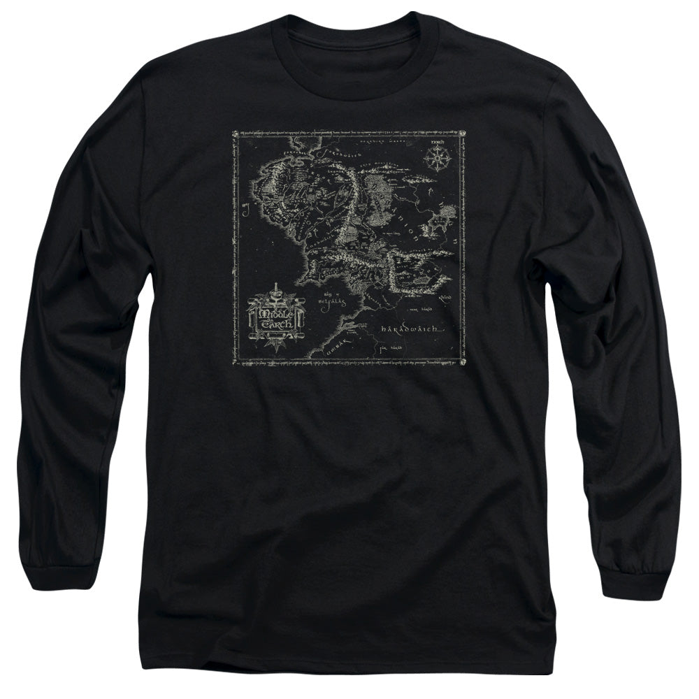Lord Of The Rings Map Of Me Men's 18/1 Cotton Long-Sleeve T-Shirt