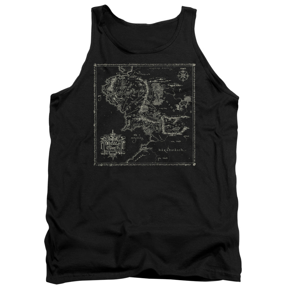 Lord Of The Rings Map Of Me Men's 18/1 Cotton Tank Top