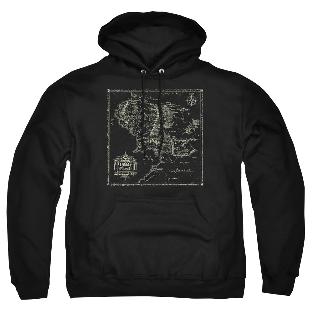 Lord Of The Rings Map Of Me Men's Pull-Over 75 25 Poly Hoodie