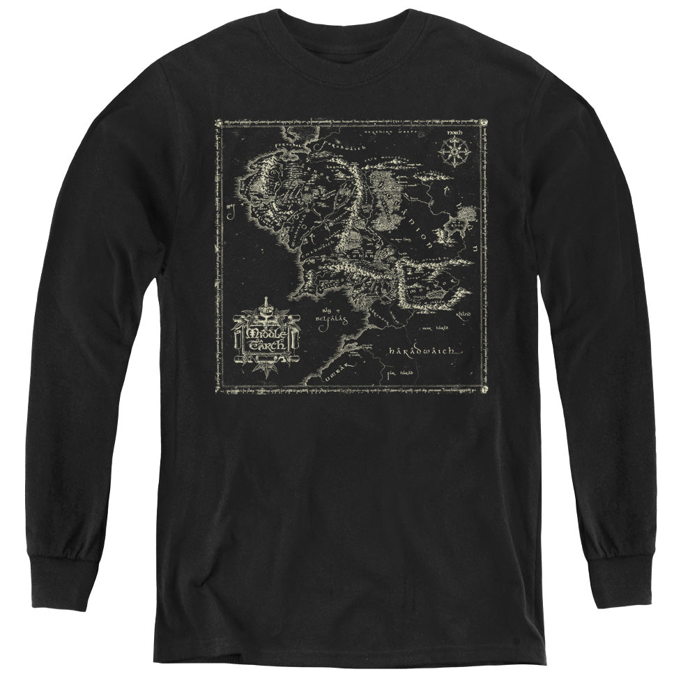 Lord Of The Rings Map Of Me Youth Long-Sleeve T-Shirt
