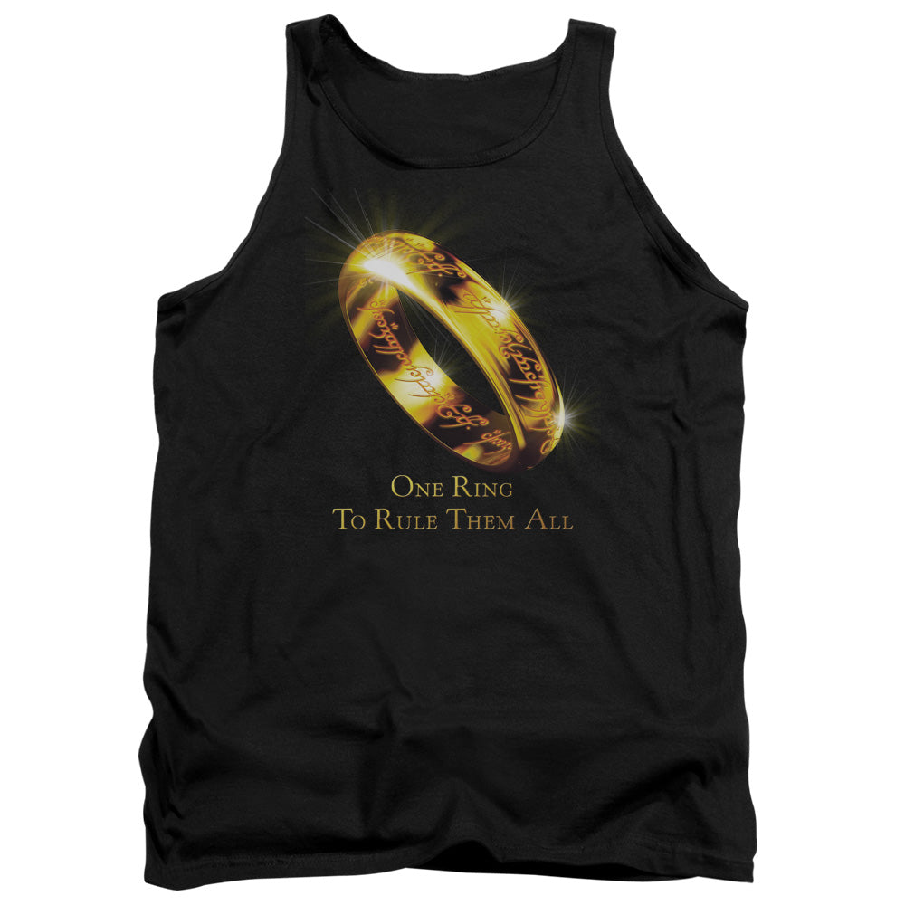 Lord Of The Rings One Ring To Rule Them All Men's 18/1 Cotton Tank Top
