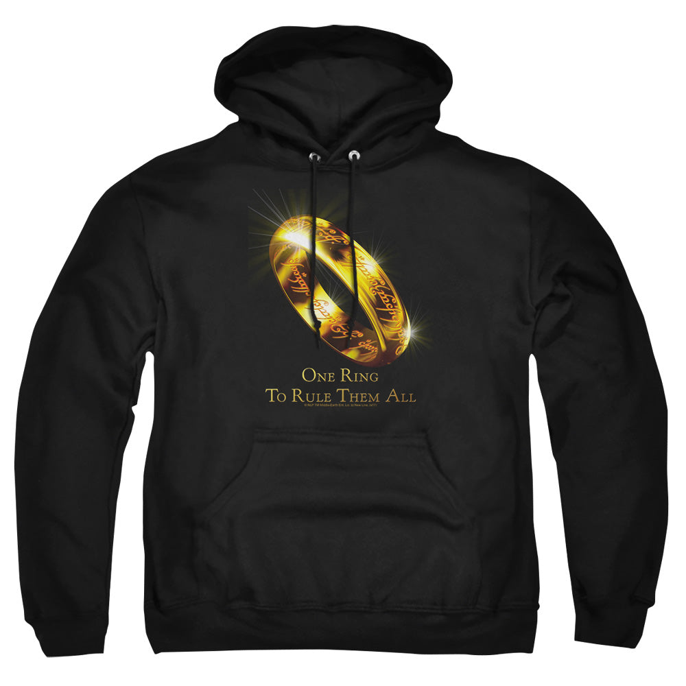 Lord Of The Rings One Ring To Rule Them All Men's Pull-Over 75 25 Poly Hoodie