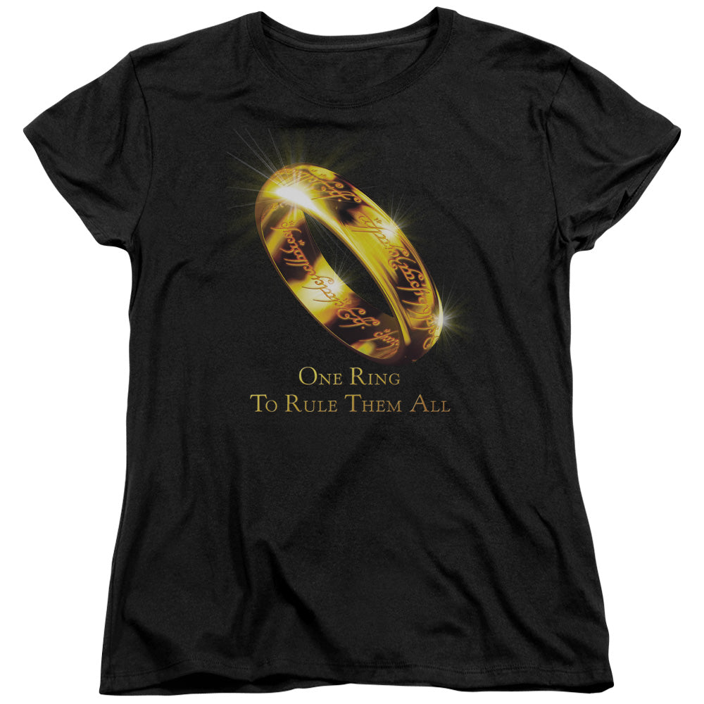 Lord Of The Rings One Ring To Rule Them All Women's 18/1 Cotton Short-Sleeve T-Shirt