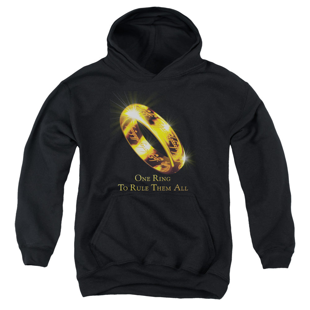 Lord Of The Rings One Ring To Rule Them All Youth Cotton Poly Pull-Over Hoodie