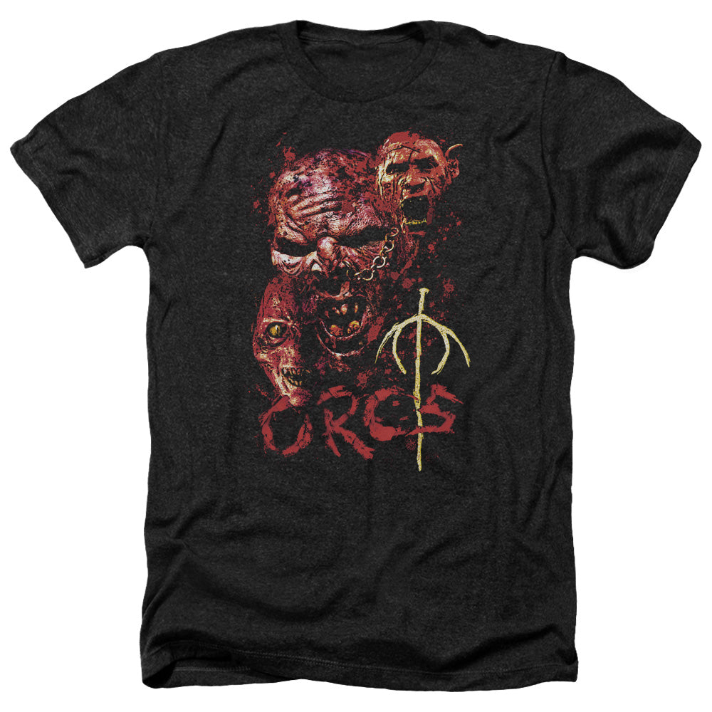 Lord Of The Rings Orcs Men's 30/1 Heather 60 40 Poly Short-Sleeve T-Shirt