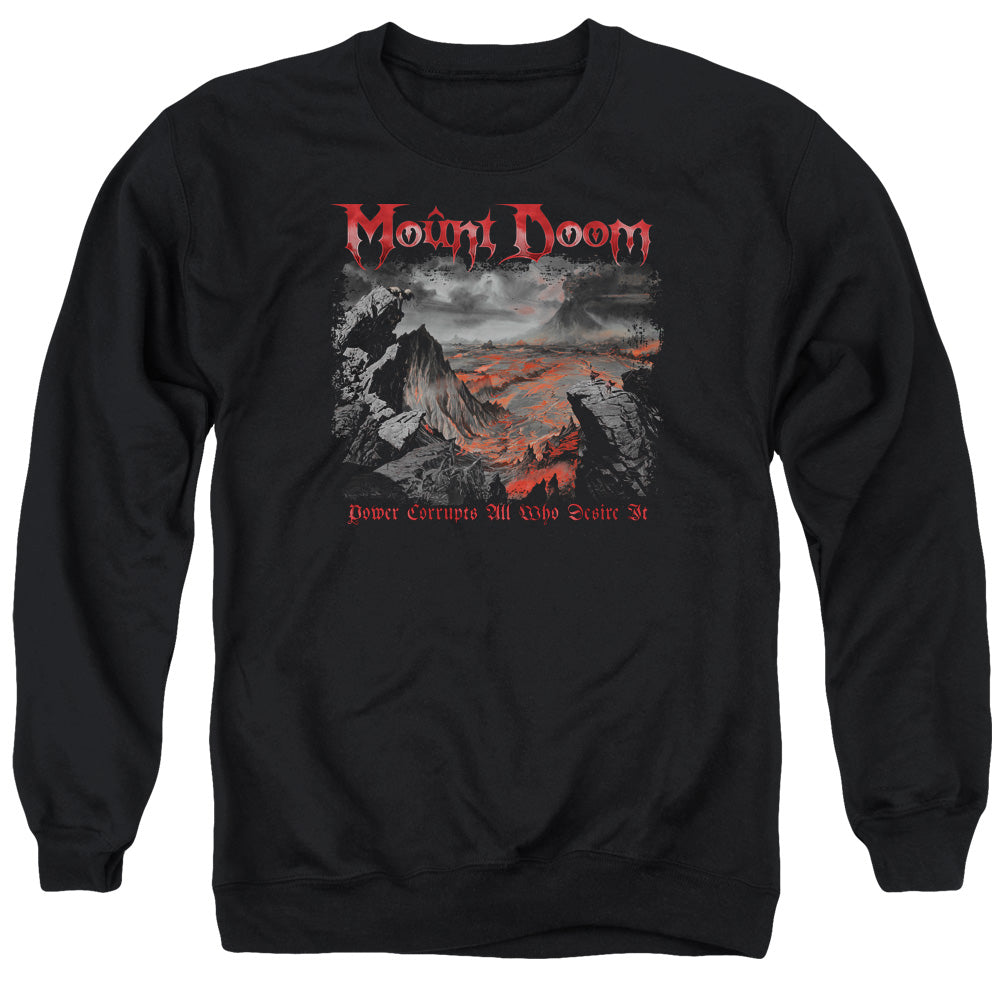 Lord Of The Rings Power Corrupts Men's Crewneck 50 50 Poly Long-Sleeve T-Shirt