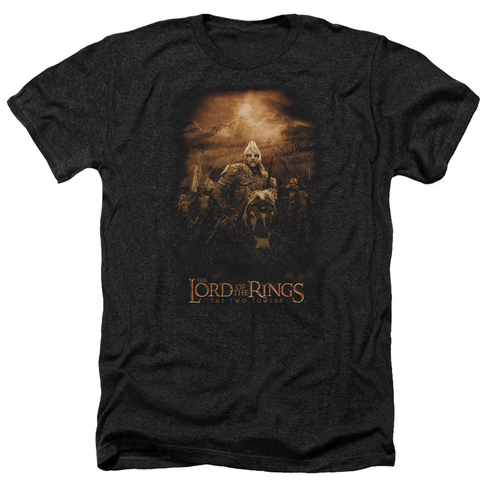 Lord Of The Rings Riders Of Rohan Men's 30/1 Heather 60 40 Poly Short-Sleeve T-Shirt